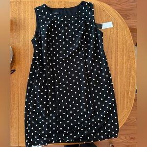 Black and white polkadot dress